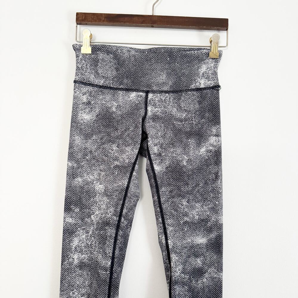 LULULEMON Wunder Under Pant Leggings Diffusion White Black 6 - Picture 4 of 9